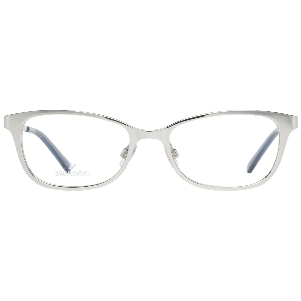 Eyeglasses Frames by Swarovski for women in silver features an refined silhouette, showcasing the refined silver coloured frame and sophisticated full-frame frame design.