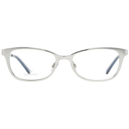 Eyeglasses Frames by Swarovski for women in silver features an refined silhouette, showcasing the refined silver coloured frame and sophisticated full-frame frame design.