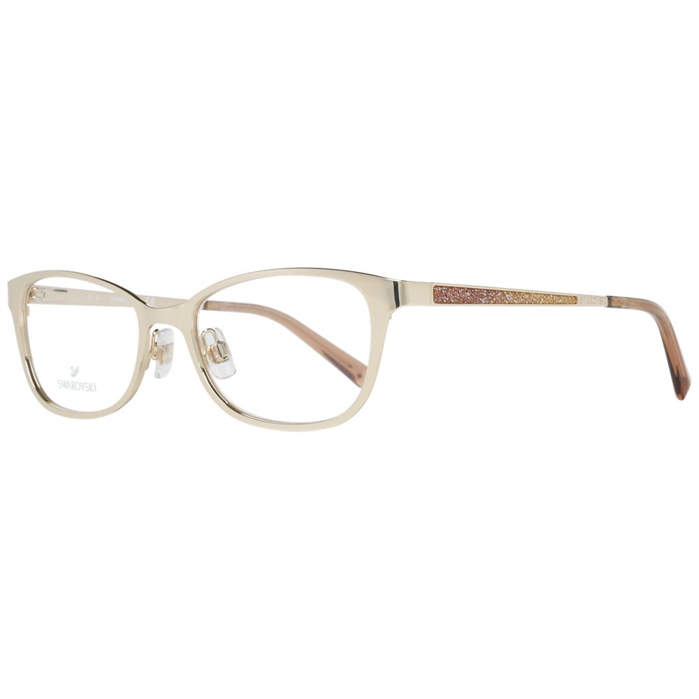 Eyeglasses Frames by Swarovski for women in metal gold showcases a refined full-frame frame design with a refined gold coloured frame finish for a refined and sophisticated look.