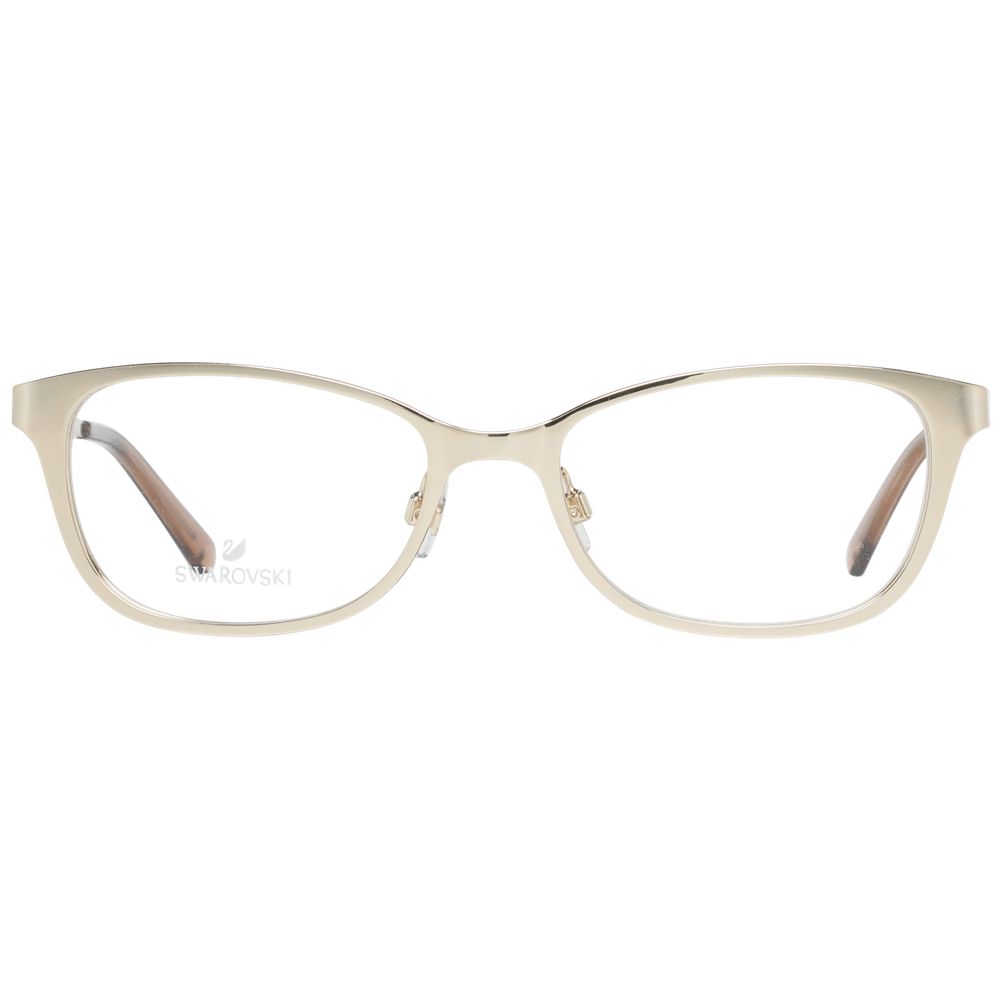 Eyeglasses Frames by Swarovski for women in metal gold features an refined silhouette, showcasing a sophisticated gold coloured frame and refined full-frame frame design for a refined look.