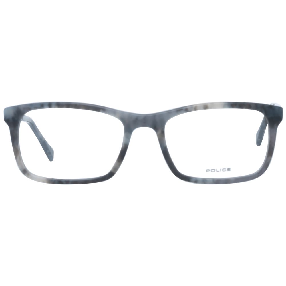 Eyeglasses Frames by Police for men in plastic gray features a refined silhouette, showcasing a refined gray coloured frame and full-frame frame design for a sophisticated, premium look.
