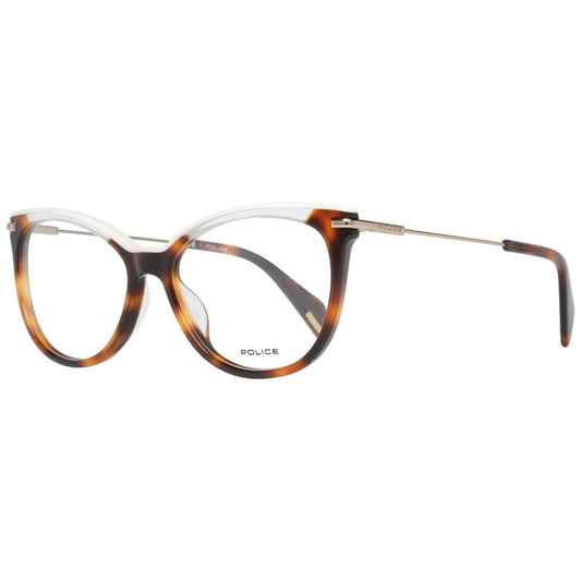 Eyeglasses Frames by Police for women in brown features a refined silhouette, showcasing a refined brown coloured frame and full-frame frame design for a sophisticated, premium look.