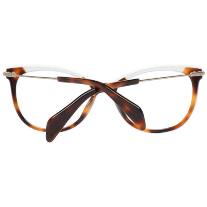 Eyeglasses Frames by Police for women in brown features an refined silhouette, showcasing a sophisticated brown coloured frame and refined full-frame frame design for a refined look.