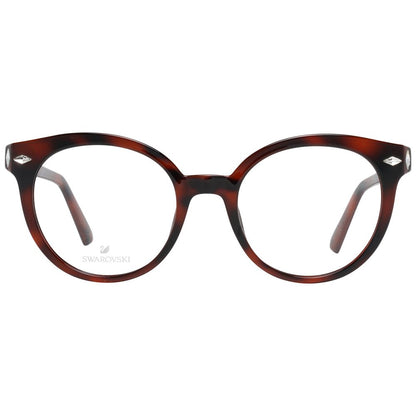 Eyeglasses Frames by Swarovski for women in brown features an refined silhouette, showcasing a sophisticated brown coloured frame and refined full-frame frame design for a refined look.