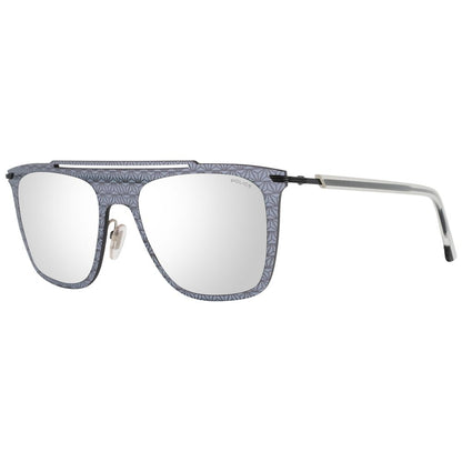 Sunglasses by Police for men in and gray presents a sumptuous silhouette, featuring gray coloured frame and aviator frame design with mirrored category-3-dark-tint lens for a sumptuous look.