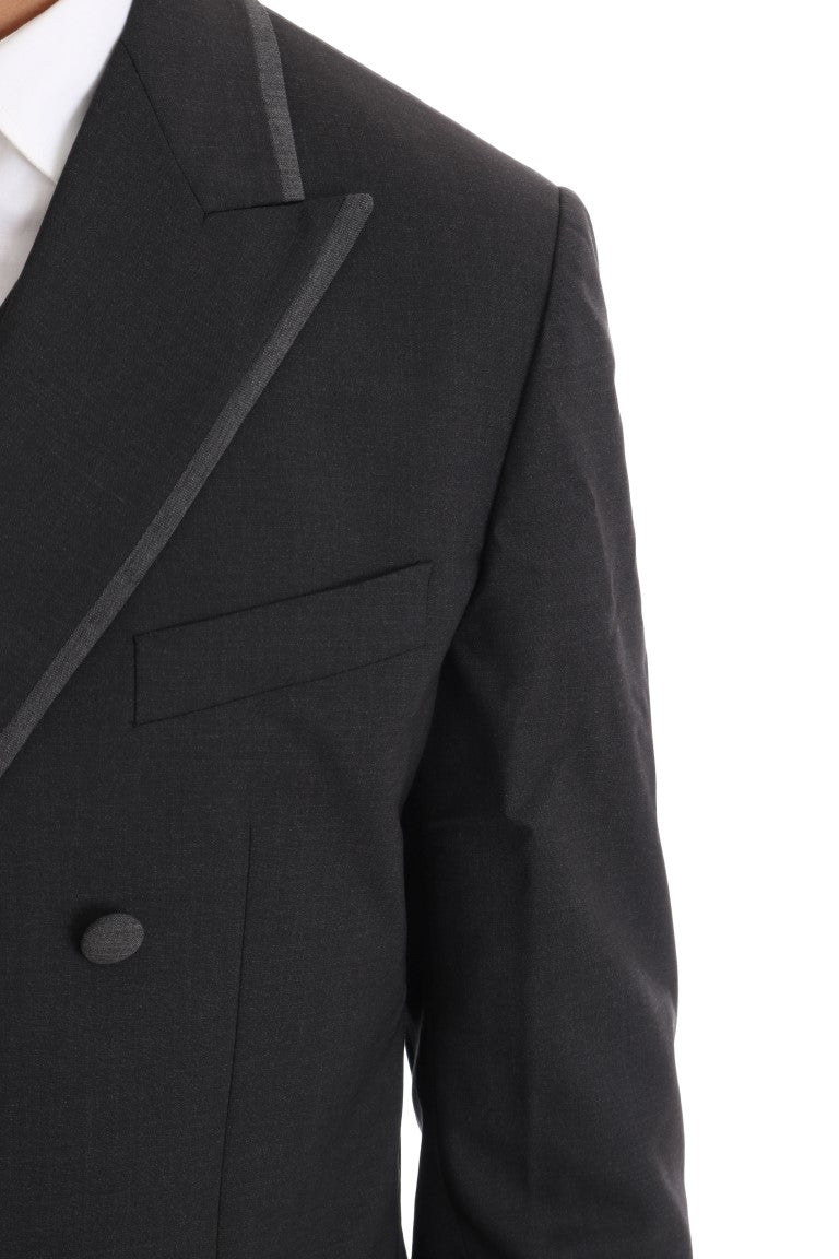Dolce & Gabbana Men's Gray Wool Stretch 3 Piece Two Button Suit