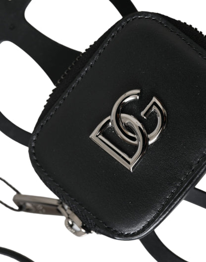 Wallet by Dolce & Gabbana for men in calfskin leather black showcases a discerning silhouette, artfully capturing the essence of Calfskin Leather Wallet with its functional coin-purse.