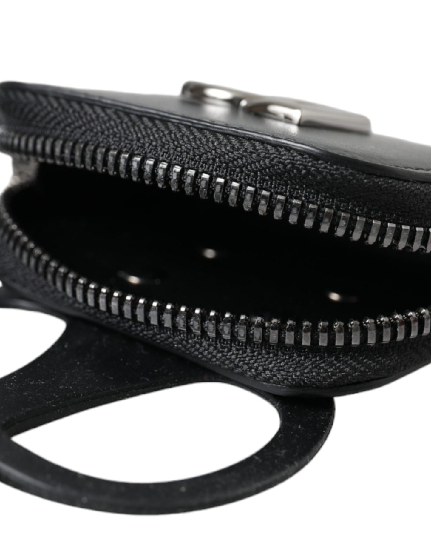 Wallet by Dolce & Gabbana for men in calfskin leather black showcases a refined silhouette, artfully capturing the essence of the refined Calfskin Leather Wallet design with functional coin-purse.