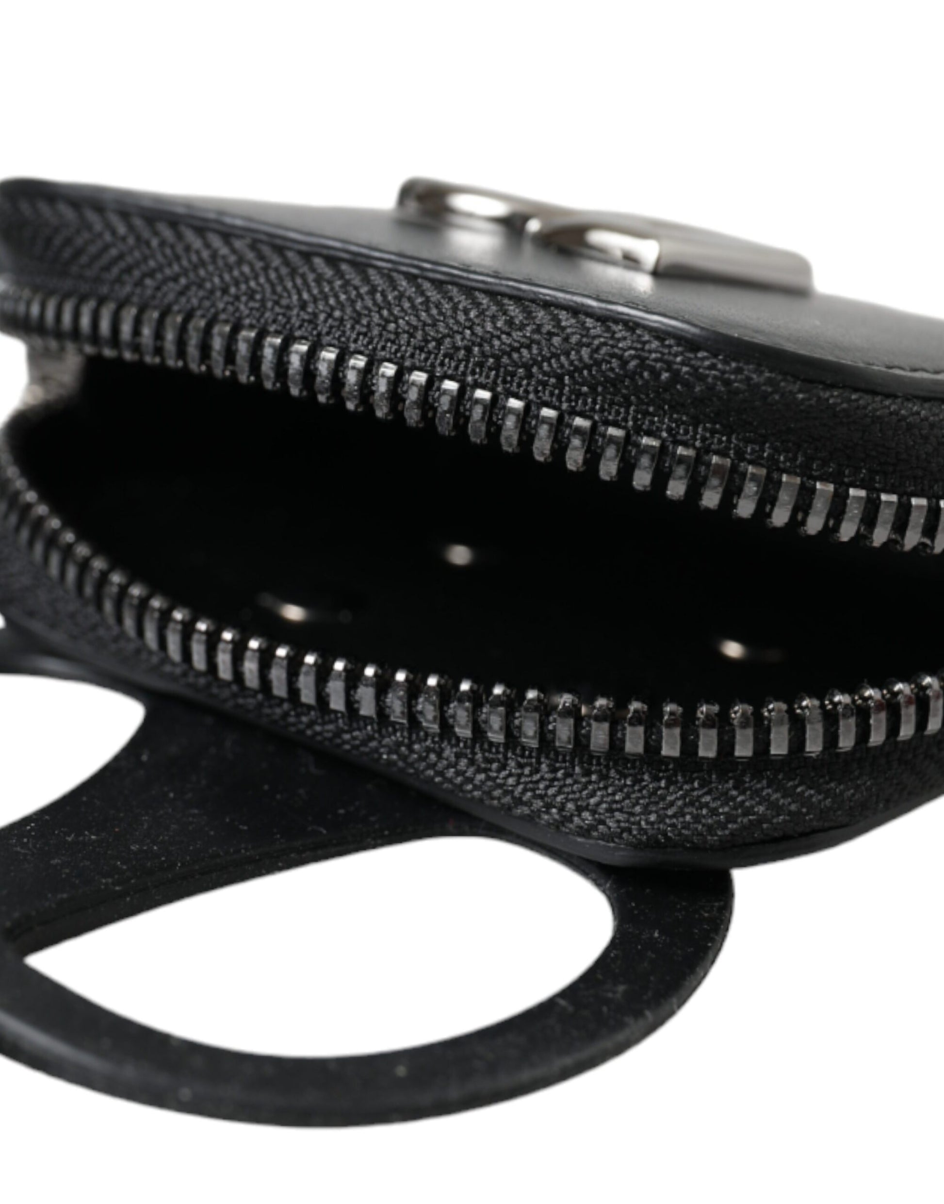 Wallet by Dolce & Gabbana for men in calfskin leather black showcases a refined silhouette, artfully capturing the essence of the refined Calfskin Leather Wallet design with functional coin-purse.
