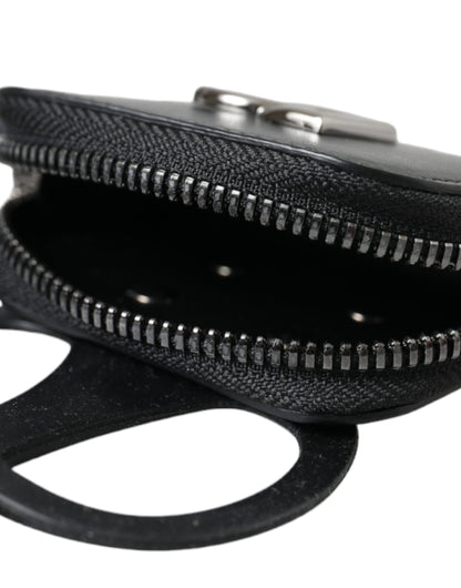 Wallet by Dolce & Gabbana for men in calfskin leather black showcases a refined silhouette, artfully capturing the essence of the refined Calfskin Leather Wallet design with functional coin-purse.