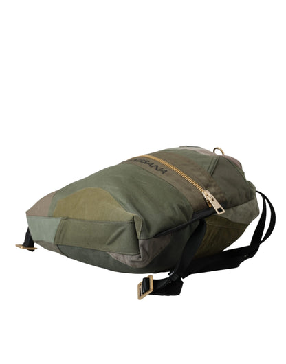 Large Drawstring Rucksack Backpack by Dolce & Gabbana for men in canvas military-green, camouflage & patchwork features an stately silhouette from the Canvas Large Drawstring Rucksack Backpack range, with a secure drawstring, ample internal-pockets, and versatile backpack-strap.