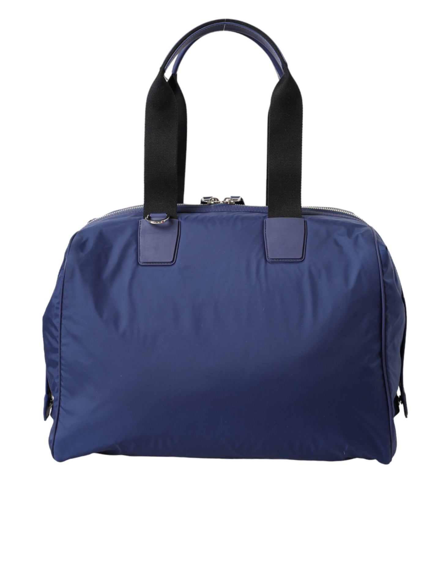 Travel Duffel Bag by Dolce & Gabbana for men in calfskin leather & nylon black & blue presents a refined Calfskin Leather Nylon Travel Duffel Bag design, featuring a secure zipper and refined internal-pockets with versatile shoulder-strap, handle, adjustable-strap & detachable-strap.