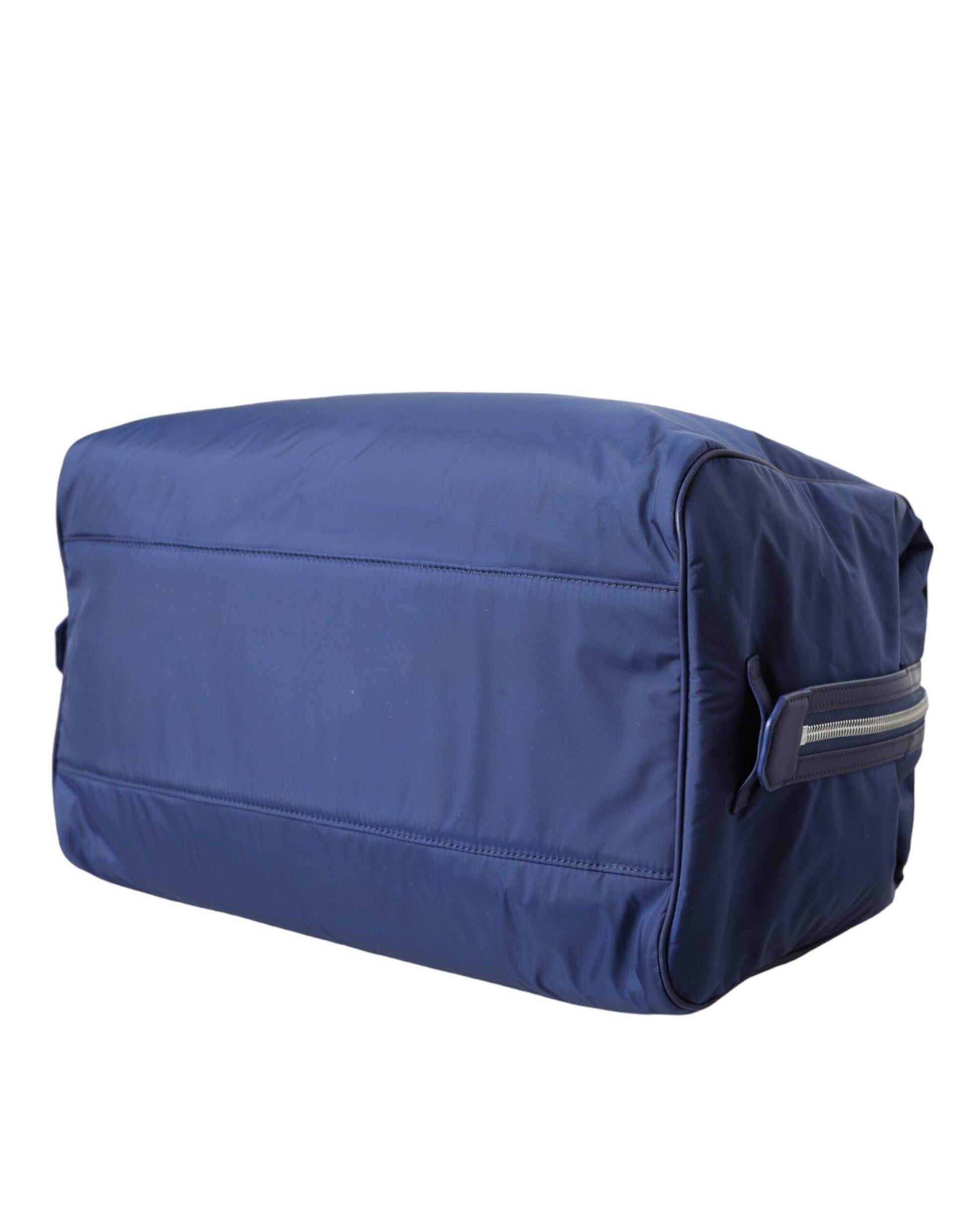 Travel Duffel Bag by Dolce & Gabbana for men in calfskin leather & nylon black & blue features a refined Calfskin Leather Nylon Travel Duffel Bag design with a secure zipper, ample internal-pockets, and versatile shoulder-strap, handle, adjustable-strap & detachable-strap for a refined aesthetic.