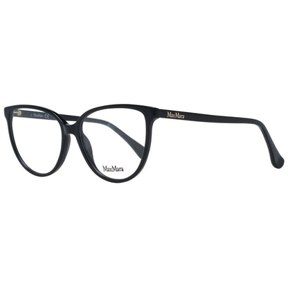 Eyeglasses Frames by Max Mara for women in plastic black features an refined silhouette, showcasing a sophisticated black coloured frame and refined full-frame frame design for a refined look.