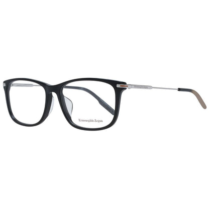 Eyeglasses Frames by Ermenegildo Zegna for men in plastic black showcases a refined full-frame frame design with a refined black coloured frame finish for a refined and sophisticated look.