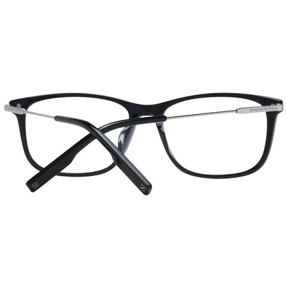 Eyeglasses Frames by Ermenegildo Zegna for men in plastic black showcases a reflective silhouette, artfully incorporating a sophisticated black coloured frame with a distinct full-frame frame design.
