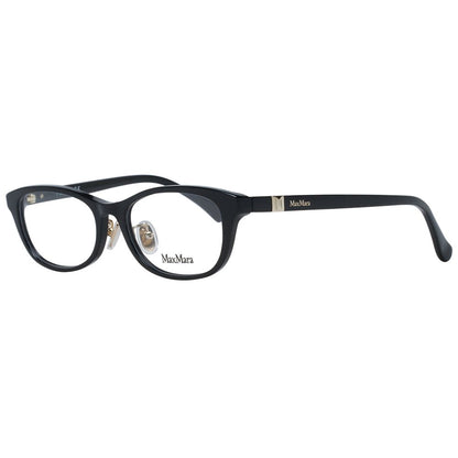 Eyeglasses Frames by Max Mara for women in plastic and black showcases a refined silhouette, detailed with a black coloured frame finish and a sophisticated full-frame frame design.