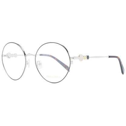 Eyeglasses Frames by Emilio Pucci for women in metal black features an refined silhouette, showcasing the refined black coloured frame and sophisticated full-frame frame design.