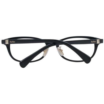 Eyeglasses Frames by Max Mara for women in plastic black features an refined silhouette, showcasing a sophisticated black coloured frame and refined full-frame frame design for a refined look.