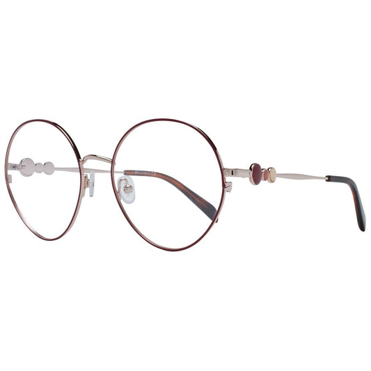 Eyeglasses Frames by Emilio Pucci for women in metal and red showcases a refined silhouette, detailed with a red coloured frame finish and a sophisticated full-frame frame design.