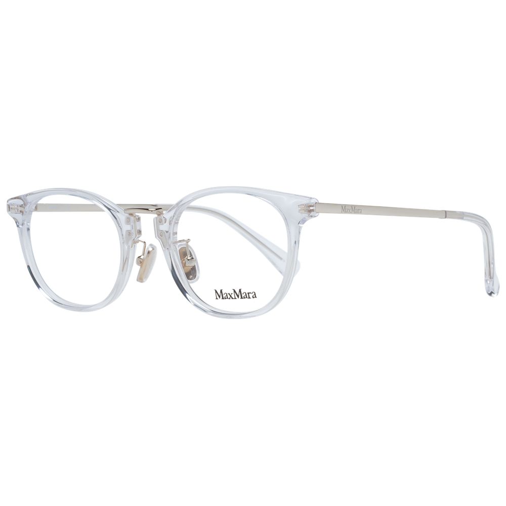 Eyeglasses Frames by Max Mara for women in white features a refined silhouette, showcasing a refined white coloured frame and full-frame frame design for a sophisticated, premium look.
