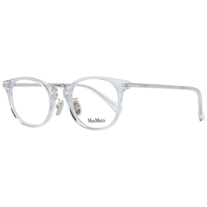Eyeglasses Frames by Max Mara for women in white features a refined silhouette, showcasing a refined white coloured frame and full-frame frame design for a sophisticated, premium look.