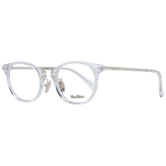Eyeglasses Frames by Max Mara for women in white features a refined silhouette, showcasing a refined white coloured frame and full-frame frame design for a sophisticated, premium look.