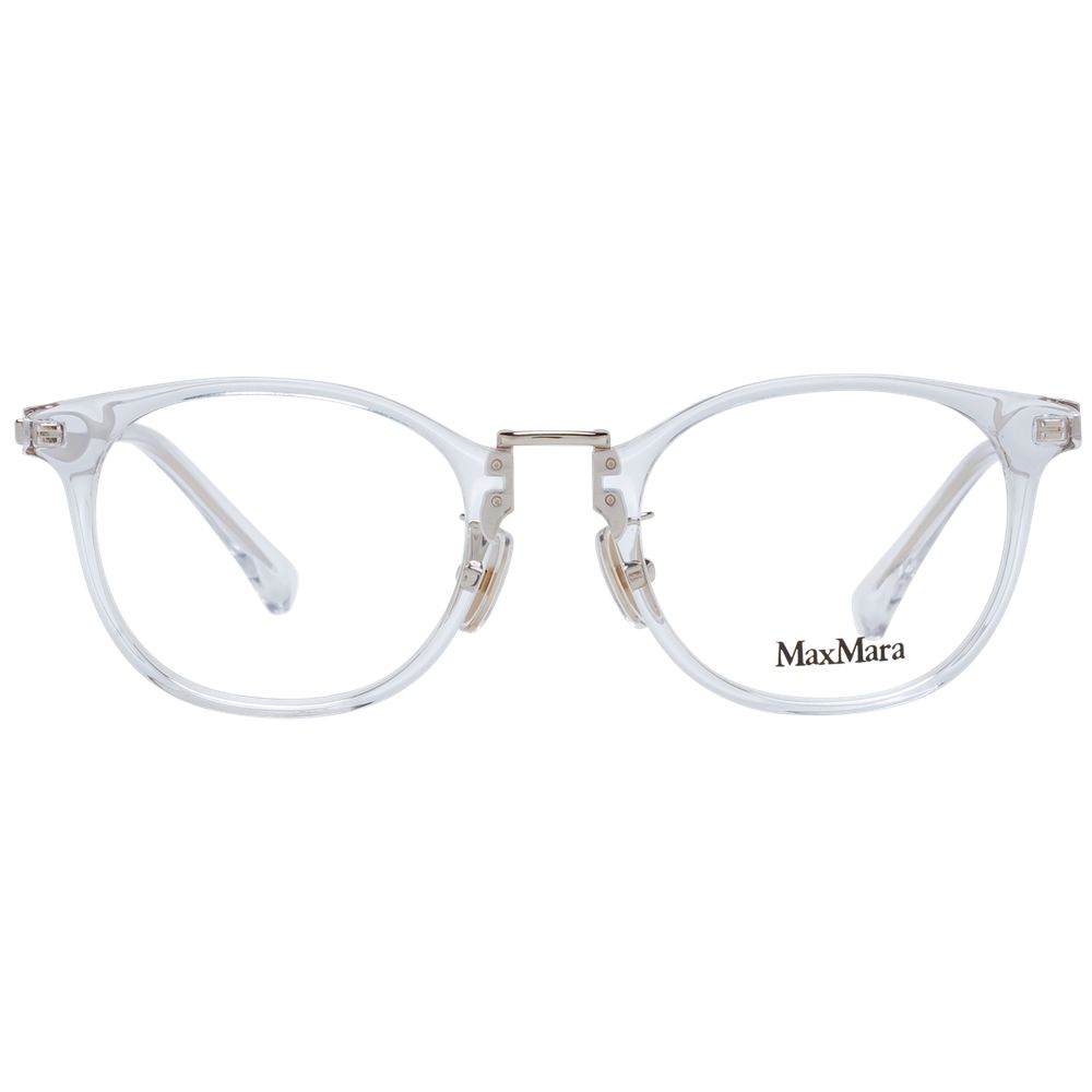 Eyeglasses Frames by Max Mara for women in white features an refined silhouette, showcasing a sophisticated white coloured frame and refined full-frame frame design for a refined look.