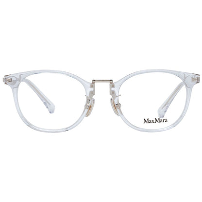 Eyeglasses Frames by Max Mara for women in white features an refined silhouette, showcasing a sophisticated white coloured frame and refined full-frame frame design for a refined look.