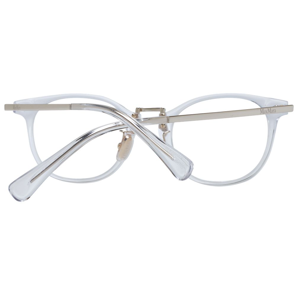 Eyeglasses Frames by Max Mara for women in white features an refined silhouette, showcasing the refined white coloured frame and sophisticated full-frame frame design.