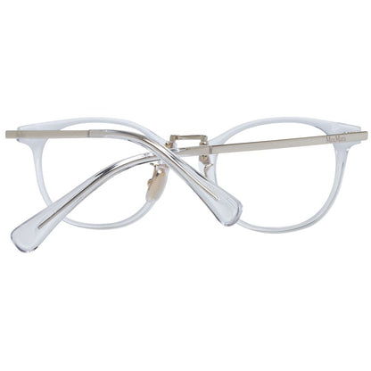 Eyeglasses Frames by Max Mara for women in white features an refined silhouette, showcasing the refined white coloured frame and sophisticated full-frame frame design.