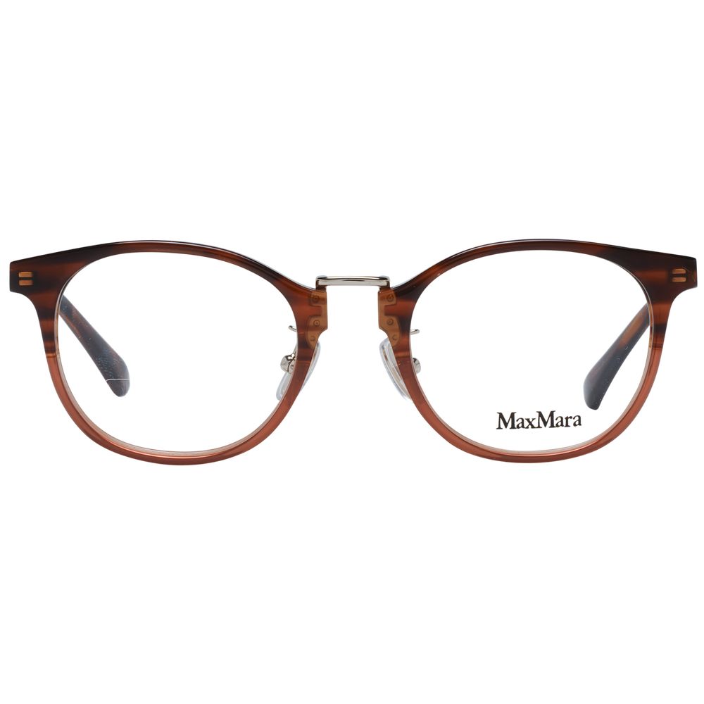 Eyeglasses Frames by Max Mara for women in brown showcases a refined full-frame frame design with a refined brown coloured frame finish for a refined and sophisticated look.