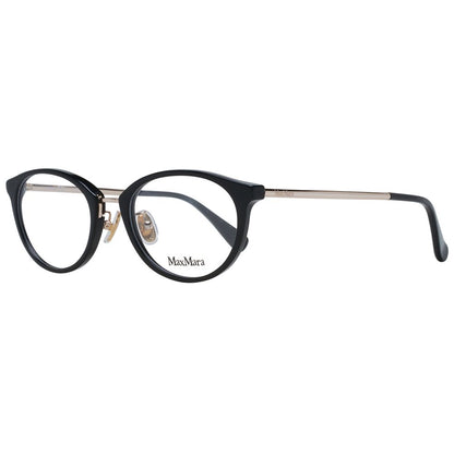 Eyeglasses Frames by Max Mara for women in plastic black features a refined silhouette, showcasing a refined black coloured frame and full-frame frame design for a sophisticated, premium look.