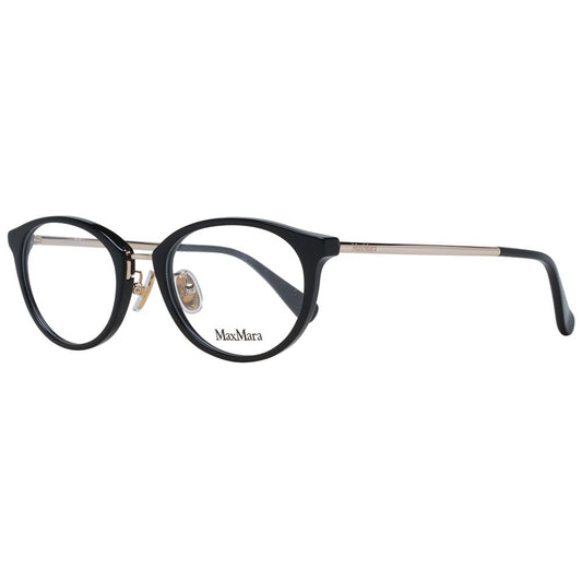 Eyeglasses Frames by Max Mara for women in plastic black features a refined silhouette, showcasing a refined black coloured frame and full-frame frame design for a sophisticated, premium look.
