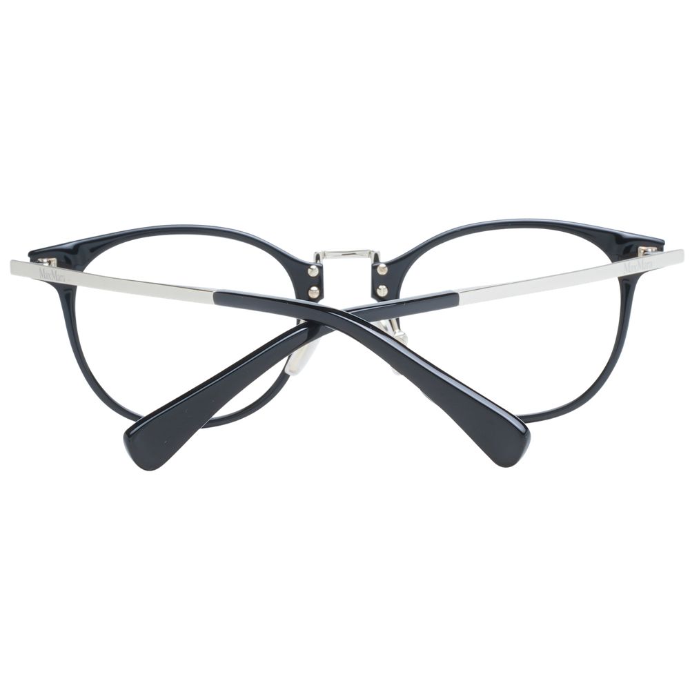 Eyeglasses Frames by Max Mara for women in plastic black features an refined silhouette, showcasing a sophisticated black coloured frame and refined full-frame frame design for a refined look.