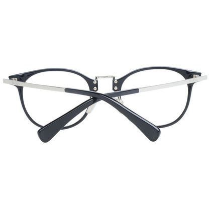 Eyeglasses Frames by Max Mara for women in plastic black features an refined silhouette, showcasing a sophisticated black coloured frame and refined full-frame frame design for a refined look.