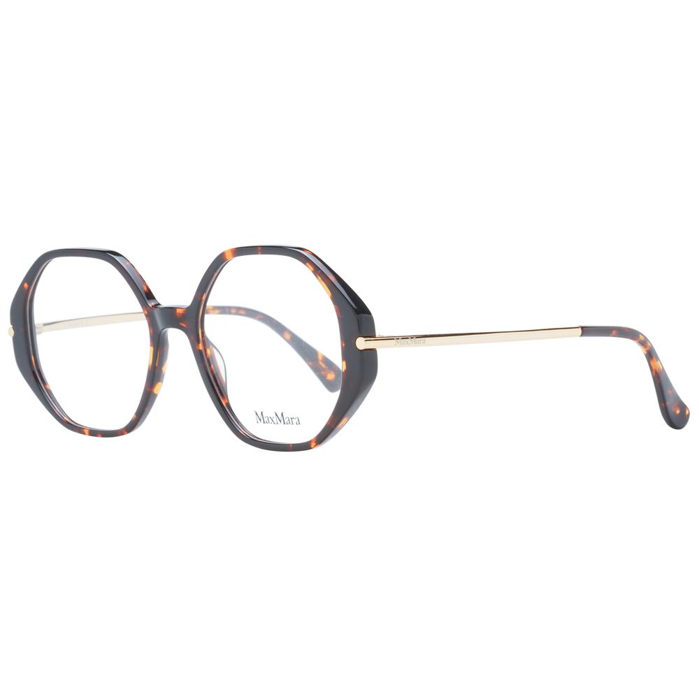 Eyeglasses Frames by Max Mara for women in plastic brown features a refined silhouette, showcasing a refined brown coloured frame and full-frame frame design for a sophisticated, premium look.