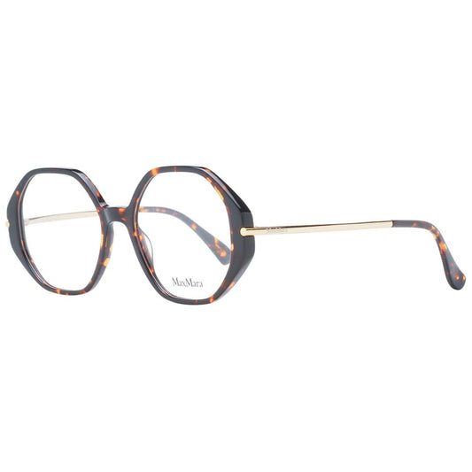 Eyeglasses Frames by Max Mara for women in plastic brown features a refined silhouette, showcasing a refined brown coloured frame and full-frame frame design for a sophisticated, premium look.