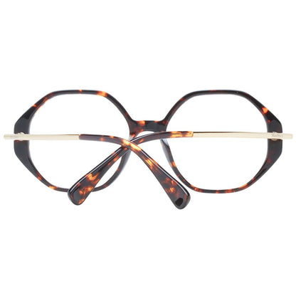 Eyeglasses Frames by Max Mara for women in plastic and brown showcases a refined silhouette, detailed with a brown coloured frame finish and a sophisticated full-frame frame design.