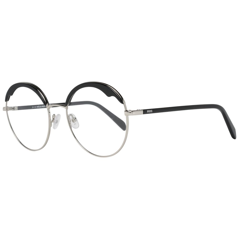 Eyeglasses Frames by Emilio Pucci for women in black features an refined silhouette, showcasing the refined black coloured frame and sophisticated full-frame frame design.