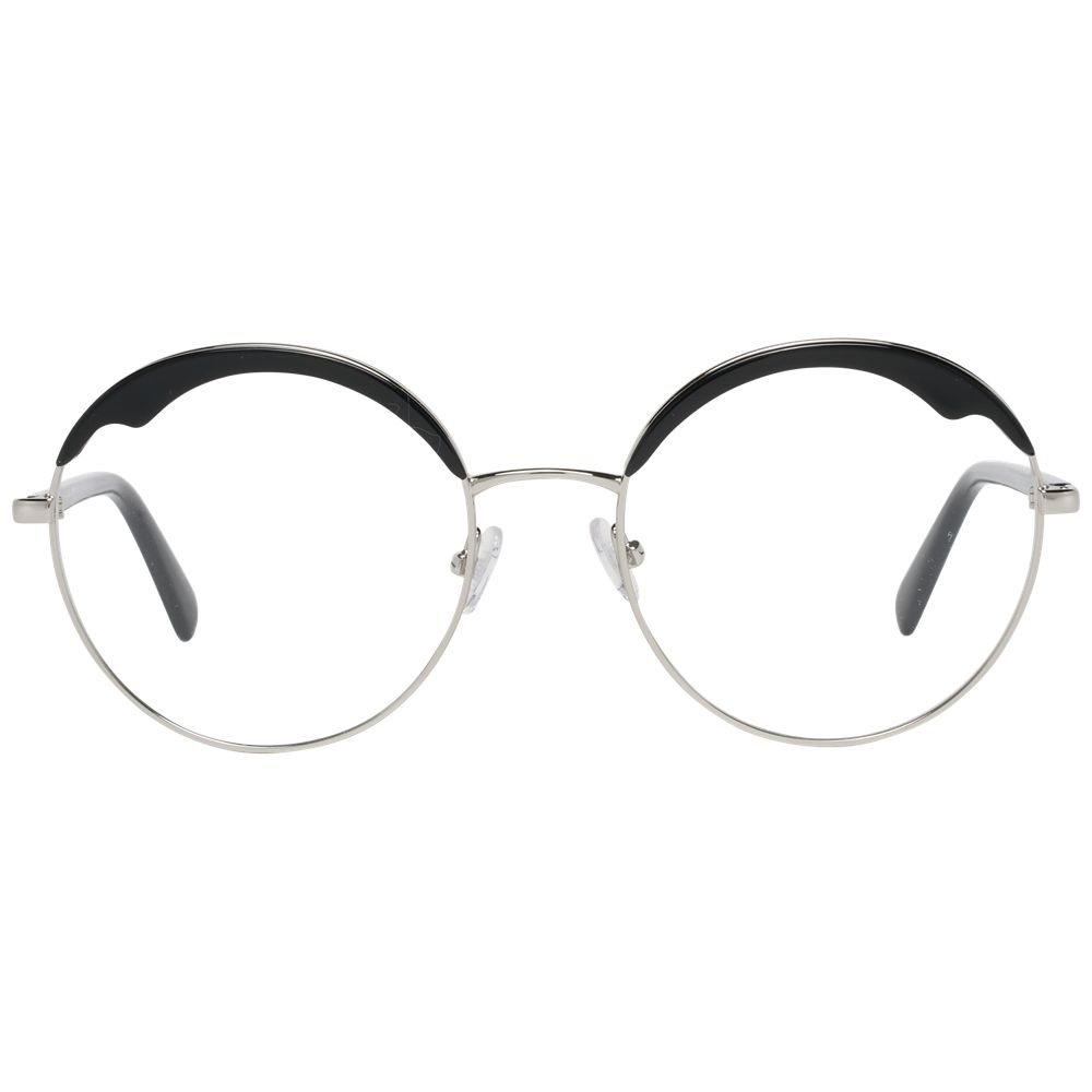 Eyeglasses Frames by Emilio Pucci for women in black showcases a refined full-frame frame design with a refined black coloured frame finish for a refined and sophisticated look.