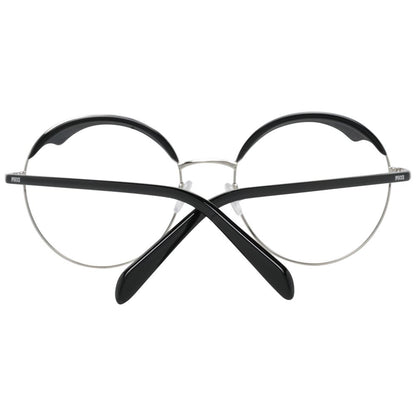 Eyeglasses Frames by Emilio Pucci for women in black features a refined silhouette, showcasing a refined black coloured frame and full-frame frame design for a sophisticated, premium look.