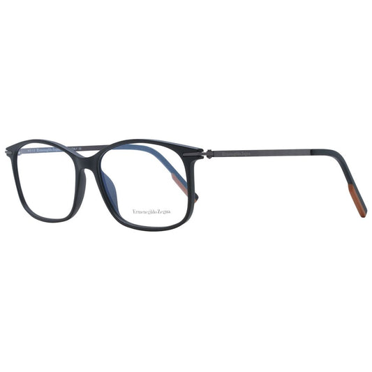Eyeglasses Frames by Ermenegildo Zegna for men in titanium and black showcases an refined full-frame frame design featuring a sophisticated black coloured frame for an refined and refined aesthetic.