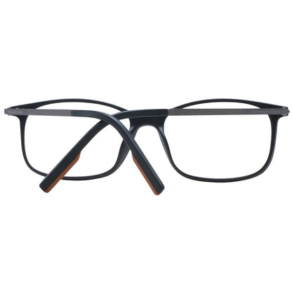Eyeglasses Frames by Ermenegildo Zegna for men in titanium black showcases a reflective silhouette, artfully incorporating a sophisticated black coloured frame with a distinct full-frame frame design.