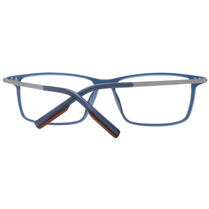 Eyeglasses Frames by Ermenegildo Zegna for men in plastic blue features a refined silhouette, showcasing a refined blue coloured frame and full-frame frame design for a sophisticated, premium look.