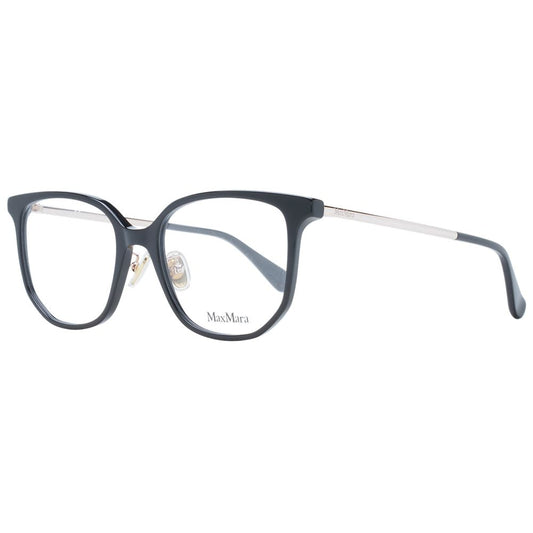 Eyeglasses Frames by Max Mara for women in plastic and black showcases a refined silhouette, detailed with a black coloured frame finish and a sophisticated full-frame frame design.