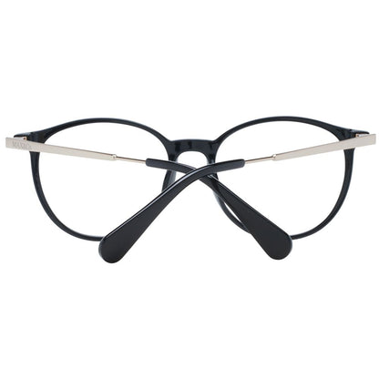 Eyeglasses Frames by Max & Co for women in plastic black showcases a refined full-frame frame design with a refined black coloured frame finish for a refined and sophisticated look.
