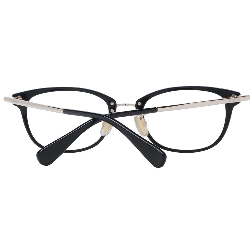 Eyeglasses Frames by Max Mara for women in plastic black features an refined silhouette, showcasing a sophisticated black coloured frame and refined full-frame frame design for a refined look.