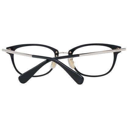 Eyeglasses Frames by Max Mara for women in plastic black features an refined silhouette, showcasing a sophisticated black coloured frame and refined full-frame frame design for a refined look.