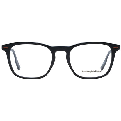 Eyeglasses Frames by Ermenegildo Zegna for men in plastic black showcases a refined full-frame frame design with a refined black coloured frame finish for a refined and sophisticated look.